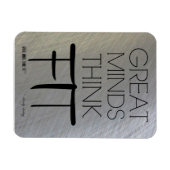 Große Minds denken an Magnet aus Stahl (Horizontal)