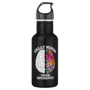 Große Minds denken anders lustig Edelstahlflasche