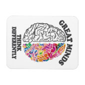 Große Minds denken anders Magnet (Horizontal)