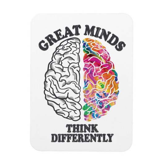Große Minds denken anders Magnet (Vertikal)
