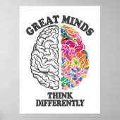 Große Minds denken anders Poster (Vorne)