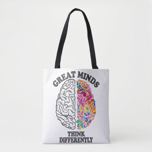 Große Minds denken anders Tasche (Vorderseite)