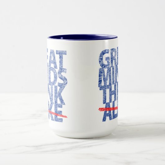 Große Minds denken blauer Text Tasse (Zentrum)