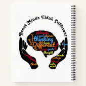 Große Minds Think Different Spiral Notebook Notizblock (Rückseite)