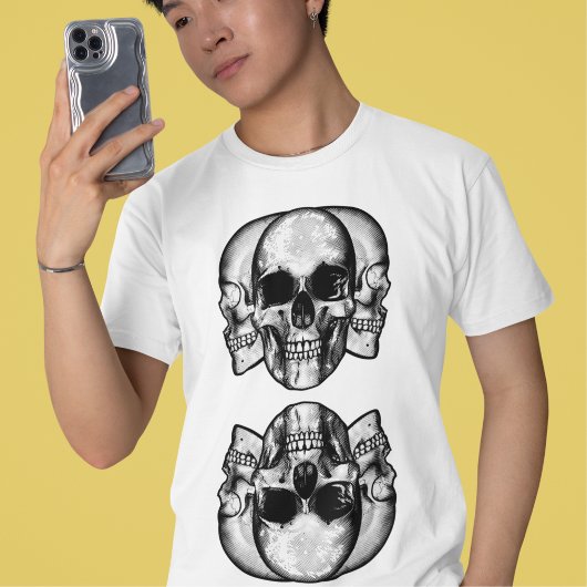 Große Minds vereinen sich! Retro Skull Graphic T - T-Shirt