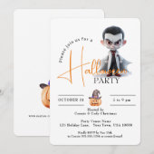 GROSSE MIT AUGEN DRACULA, HALLOWEEN-PARTY EINLADUNG (Vorne/Hinten)