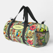 Große Mit Augen Rainforest Cartoon Freunde Duffle Bag (Rechte Ecke)
