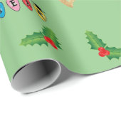 Größe mit Urlaubsfarben und Neujahrspapier Geschenkpapier (Rolleneckpunkt)