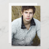 Große Mod Name Foto Graduation Party Vertikal Einladung (Vorne/Hinten)