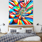 Große, moderne Farbgestaltung Leinwanddruck (Insitu (Schlafzimmer))