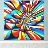 Große, moderne Farbgestaltung Leinwanddruck (Insitu (Holzboden))