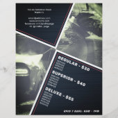 Große, moderne geometrische Autowäsche und Details Flyer (Hinten)