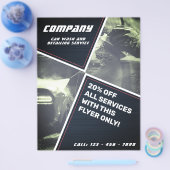 Große, moderne geometrische Autowäsche und Details Flyer (Einzeln)