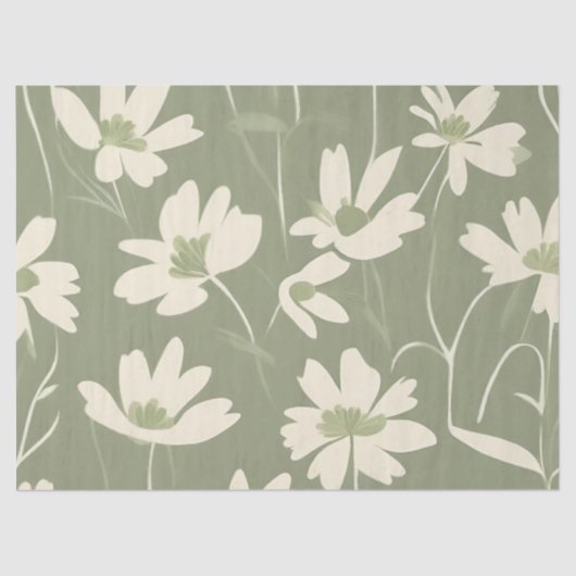 Große, moderne, helle Wildblume Seidenpapier (Vorderseite)