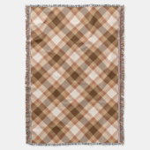 Große moderne Karierte, braune, beige, kopfische u Decke (Vorderseite Vertikal)