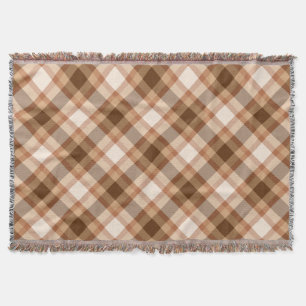 Große moderne Karierte, braune, beige, kopfische u Decke