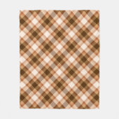 Große moderne Karierte, braune, beige, kopfische u Fleecedecke (Vorderseite)