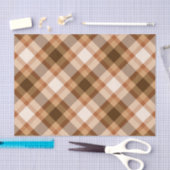 Große moderne Karierte, braune, beige, kopfische u Seidenpapier (Handwerk)