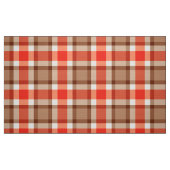Große moderne karierte, korallenrote Orange, Brown Stoff (Fat Quarter (45,7 x 55,9 cm))