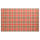 Große moderne karierte, korallenrote Orange, Brown Stoff (Yard (91,4 cm))