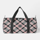 Große moderne Karierte, schwarze, weiße, graue und Duffle Bag (Rückseite)