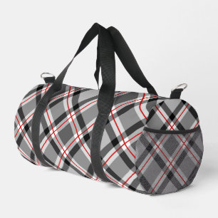 Große moderne Karierte, schwarze, weiße, graue und Duffle Bag