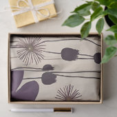 Große moderne Lila Eggplant-Blume Seidenpapier (Geschenk)