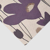 Große moderne Lila Eggplant-Blume Seidenpapier (Detail)