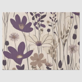 Große moderne Lila Eggplant-Blume Seidenpapier