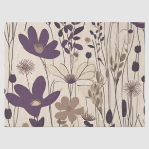 Große moderne Lila Eggplant-Blume Seidenpapier