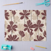 Große moderne Maroon-Beige-Wildblume Seidenpapier (Basteln)