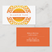 GROSSE MODERNE ORANGE SUN LOGO-GESCHÄFTSKARTE VISITENKARTE (Vorne/Hinten)