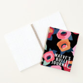Große, moderne rosa Schwarze Blume Bullet Journal Notizblock (Innenseite)
