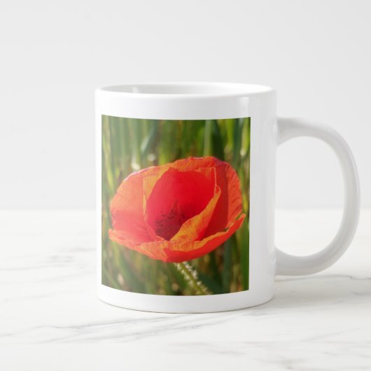 Große Mohnblume Jumbo-Tasse (Rechts)
