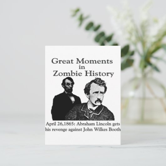 Große Momente in der Zombie-Geschichte Postkarte (Stehend Vorderseite)
