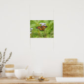 Große Monarchen Schmetterling auf Wildblumen Poste Poster (Küche)