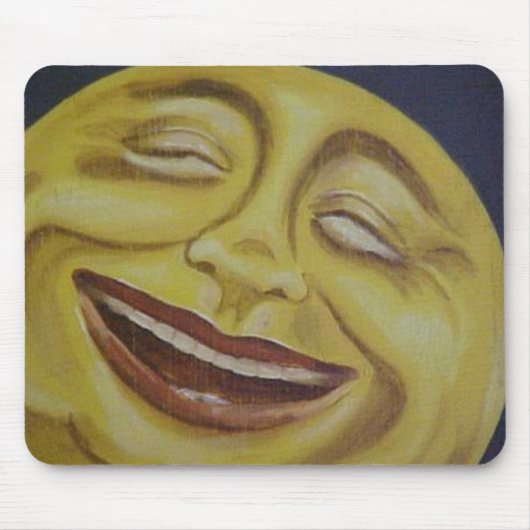 Große Mond-Gesichts-Mausunterlage Mousepad (Vorne)