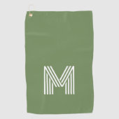 Große Monogramm des modernen Formats Golfhandtuch (Vorderseite)