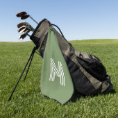 Große Monogramm des modernen Formats Golfhandtuch (Gras)