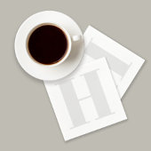 Große Monogramm erste neutrale Lichtgrau Serviette