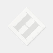 Große Monogramm erste neutrale Lichtgrau Serviette (Ecke)