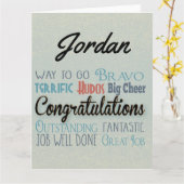 Große Monogramm Gratulation Grußkarte Karte (Gelbe Blume)