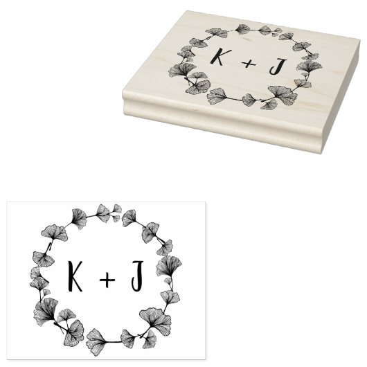 Große Monogramm-Hochzeit Gummistempel (Stempel)