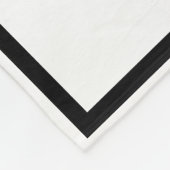 Große Monogramm-Initialen auf elegantem Weiß Fleecedecke (Ecke)