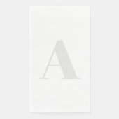 Große Monogramm jedes anfänglich neutrale Licht gr Serviette (Vorderseite)