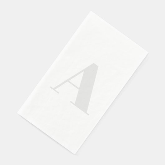 Große Monogramm jedes anfänglich neutrale Licht gr Serviette (Ecke)