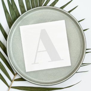 Große Monogramm jedes anfänglich neutrale Licht gr Serviette