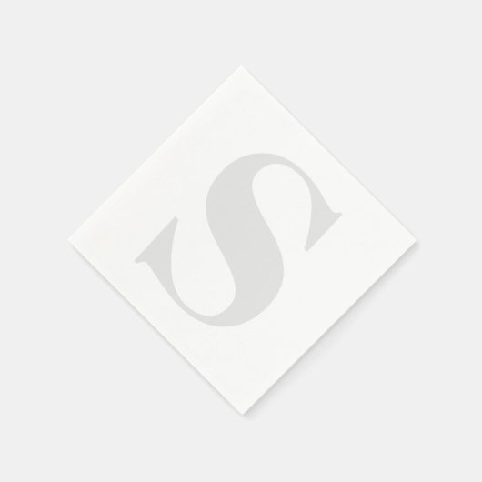 Große Monogramm jedes anfänglich neutrale Licht gr Serviette (Ecke)