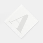 Große Monogramm jedes anfänglich neutrale Licht gr Serviette (Ecke)