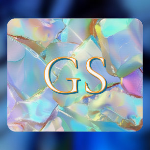 Große Monogramm oder Name auf Opal Mousepad